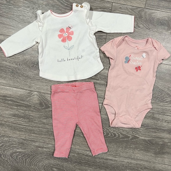 5/$7 💰 Carter’s Baby Girl Matching Outfit - 3 months - Picture 2 of 14